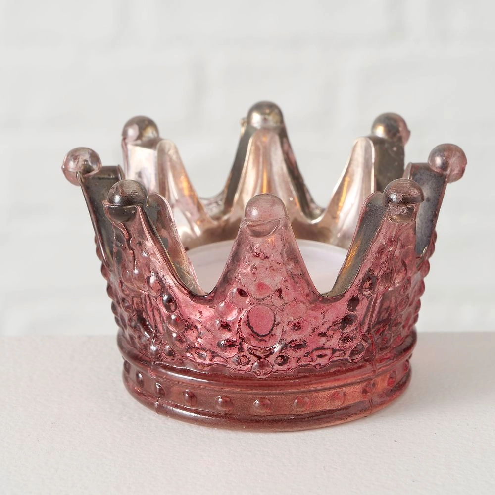 Подсвечник стеклянный Crown 15 см в ассортименте