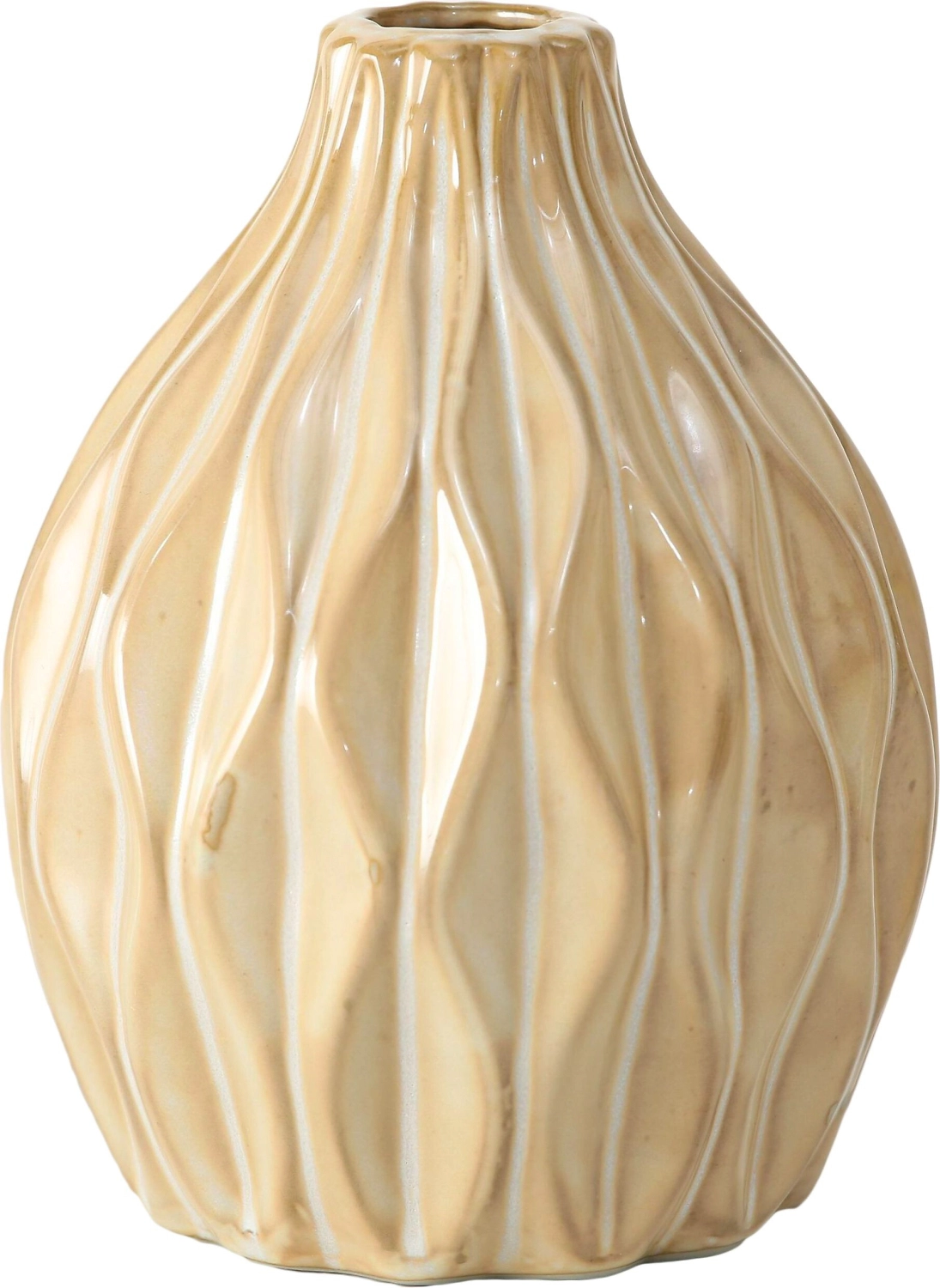 Ваза фарфоровая ZaLina кремовая 12х15 см