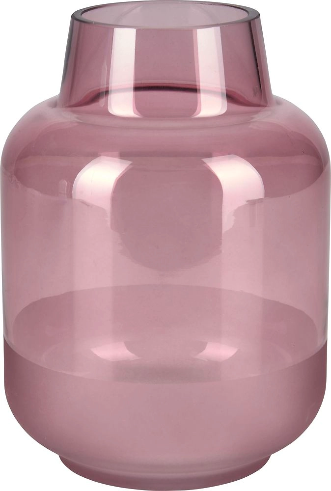 Ваза стеклянная пурпурно-красная 15x21 см