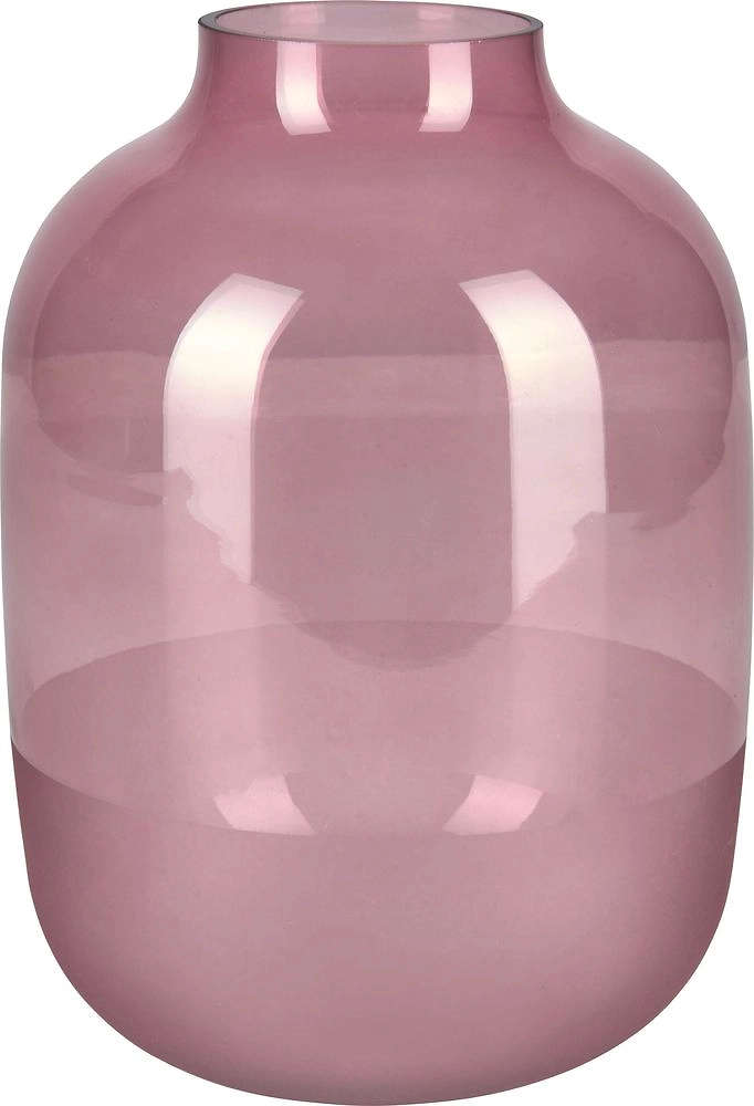 Ваза стеклянная пурпурно-красная 18x25,5 см