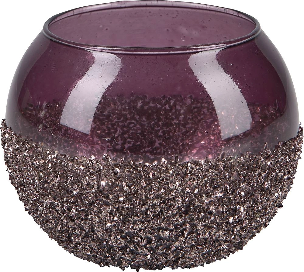 Подсвечник для чайных свеч лиловый 9x7,5 см