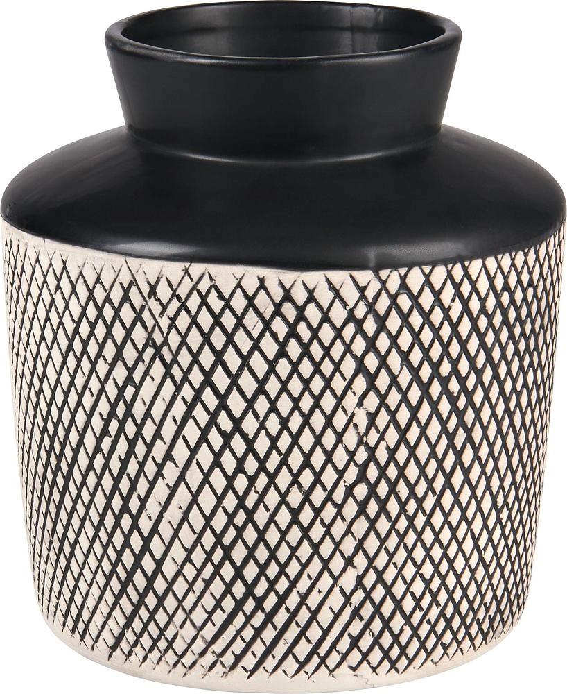 Ваза керамическая черная 16,5x18,4 см