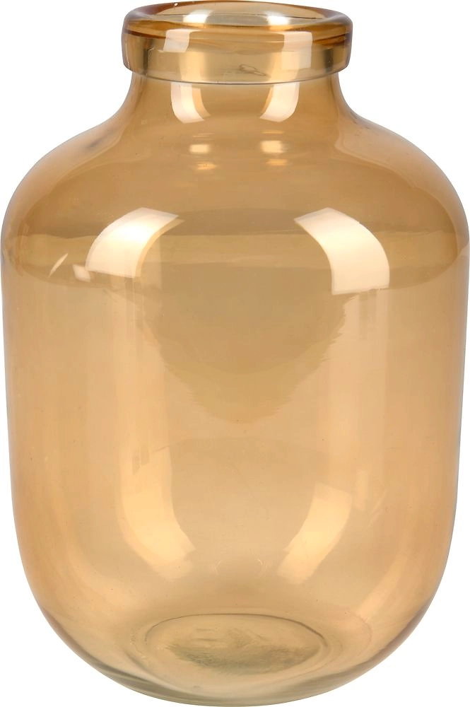 Ваза стеклянная желтая 16x22 см