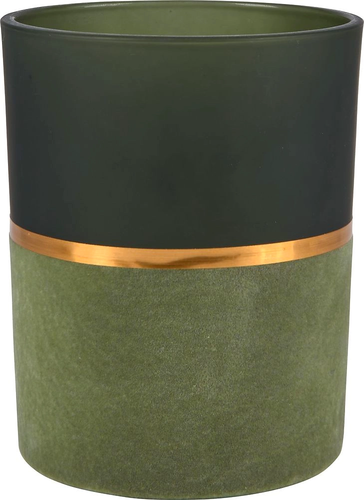 Подсвечник для чайных свеч зеленый матовый 10x12,5 см