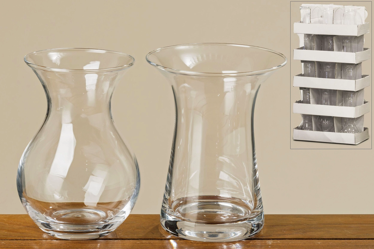 Ваза стеклянная GOA микс H20 см