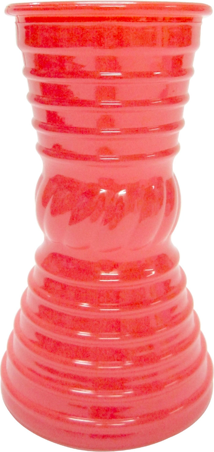 Ваза стеклянная Грейси коралловая 9х19 см