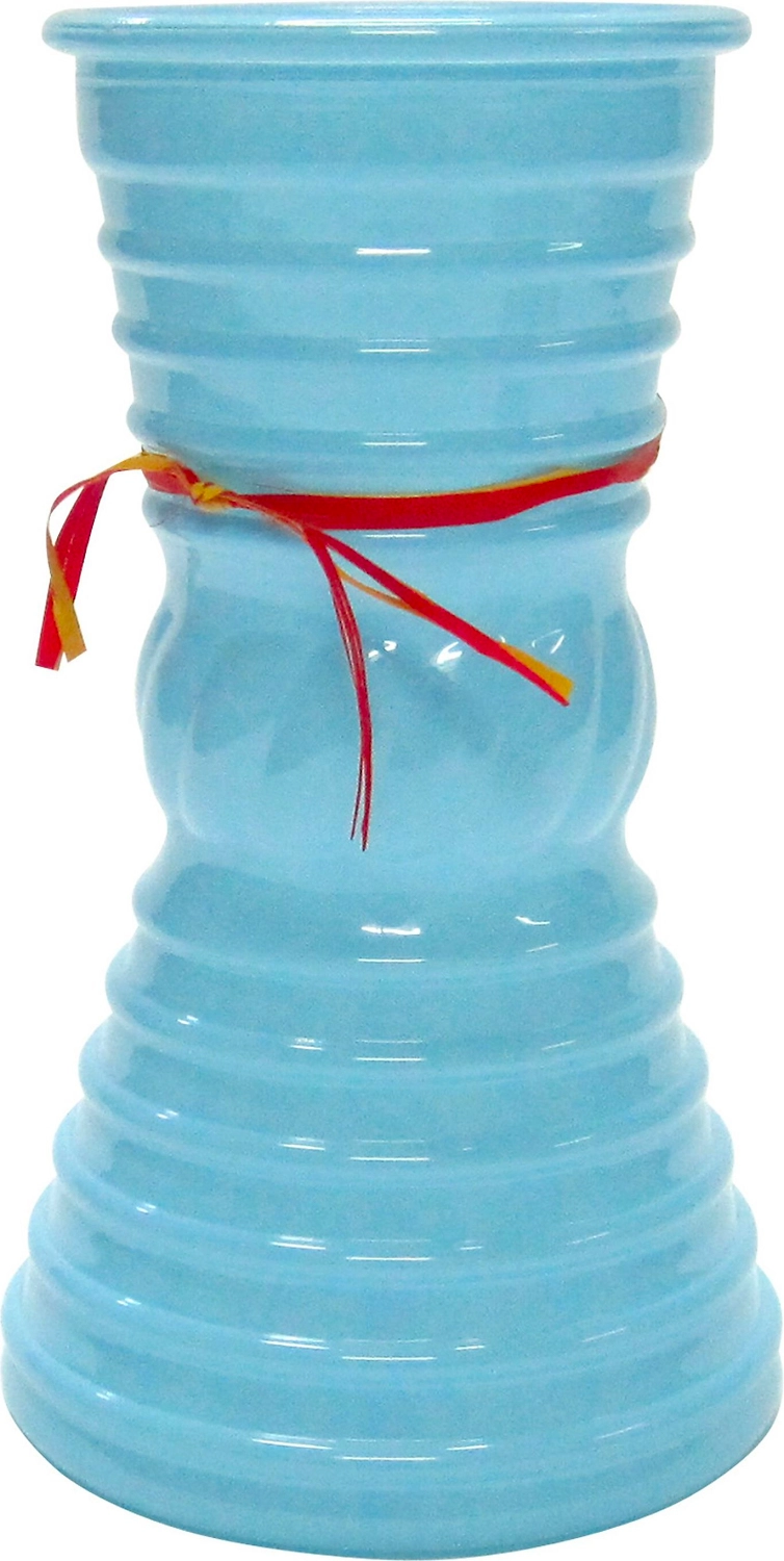 Ваза стеклянная Грейси синяя 9х19 см