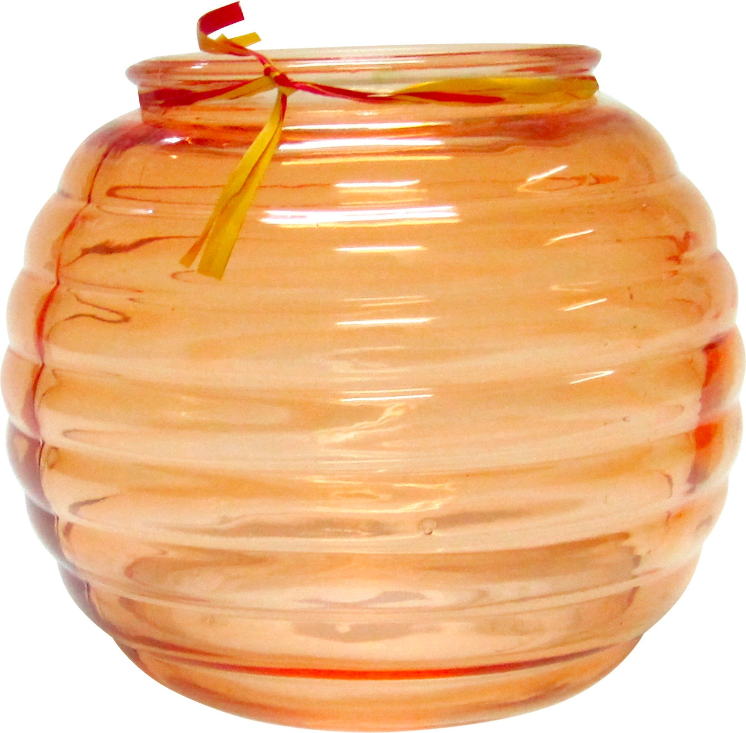 Ваза стеклянная Зара оранжевая 10х13,3 см