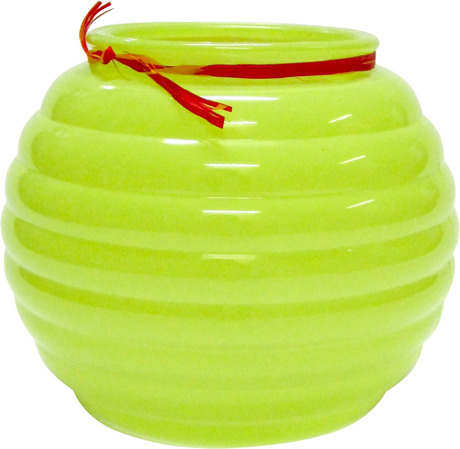 Ваза стеклянная Зара лайм 10х13,3 см