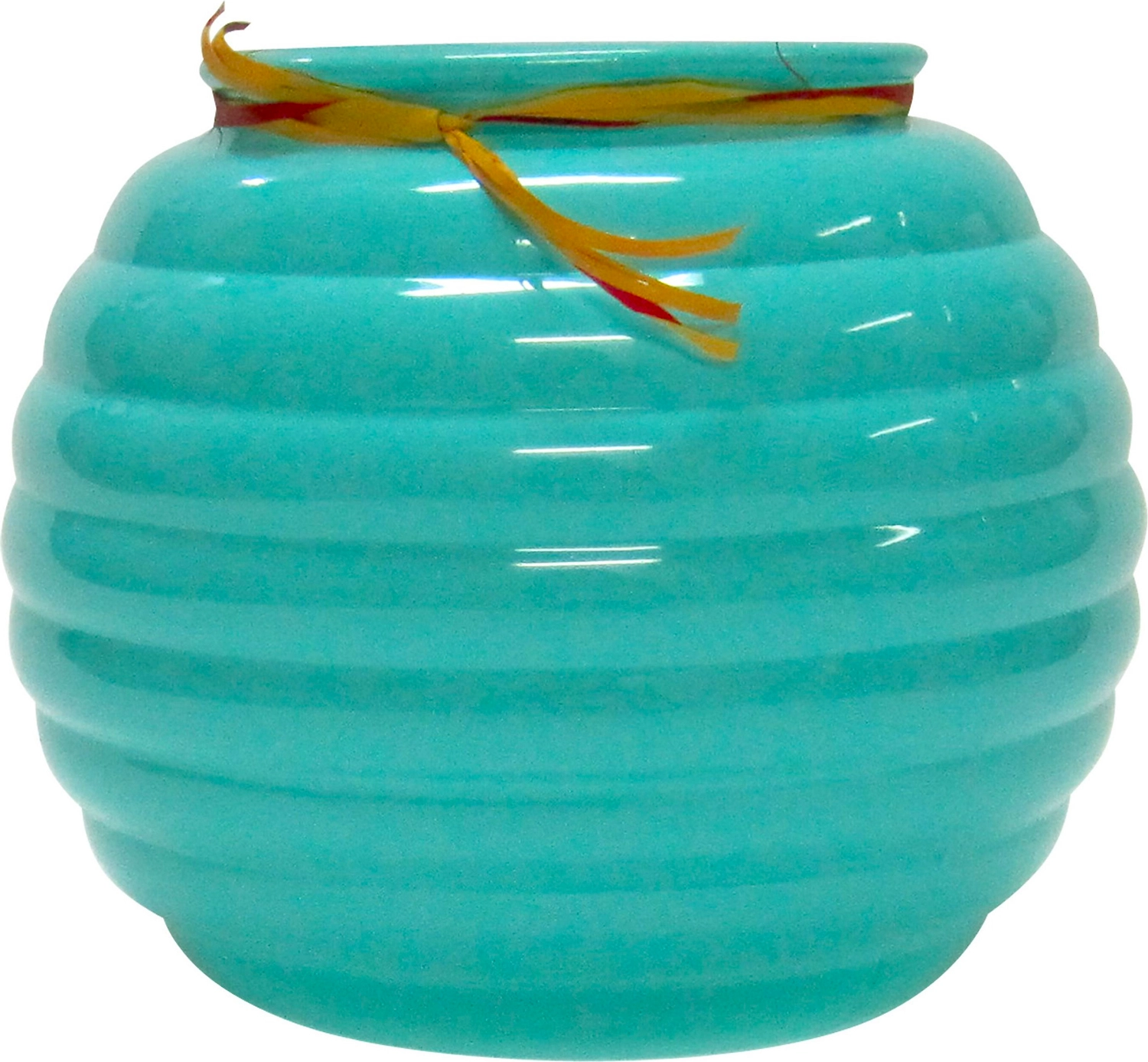 Ваза стеклянная Зара лазурь 10х13,3 см