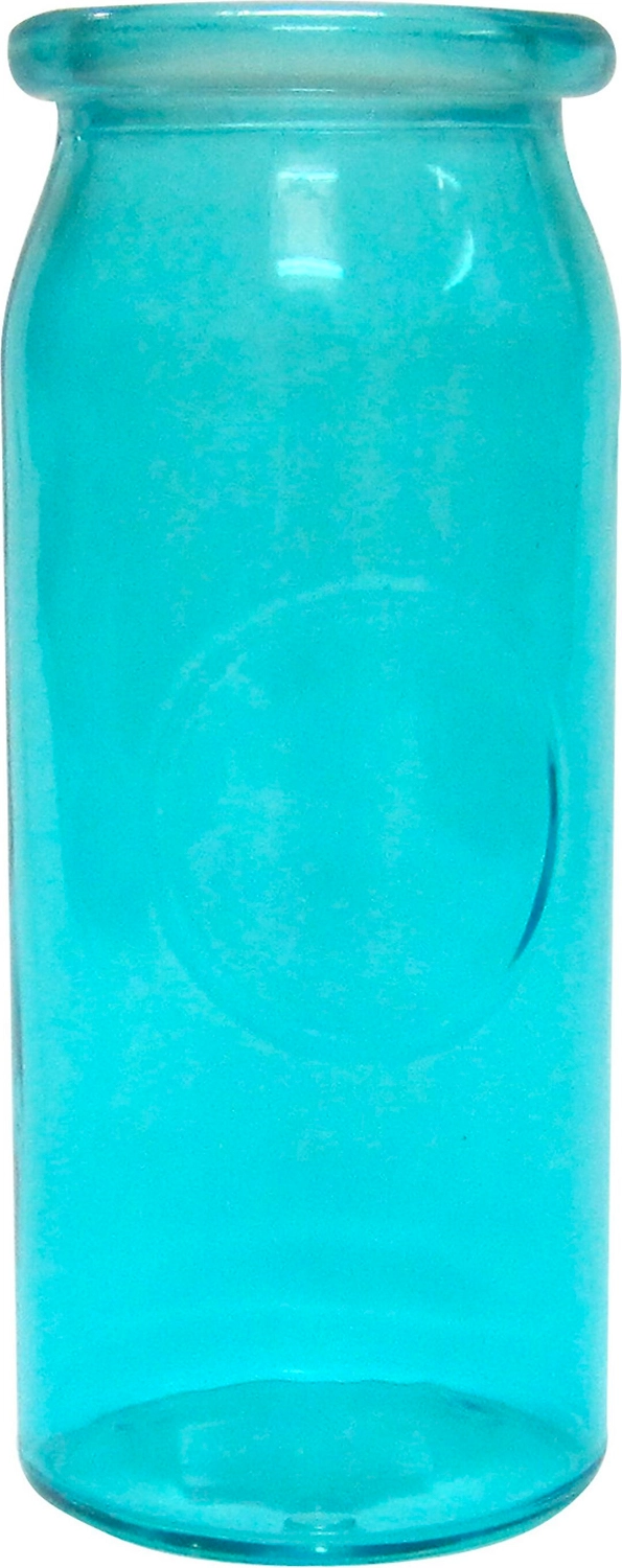 Ваза стеклянная Эден лазурь 7,5х18 см