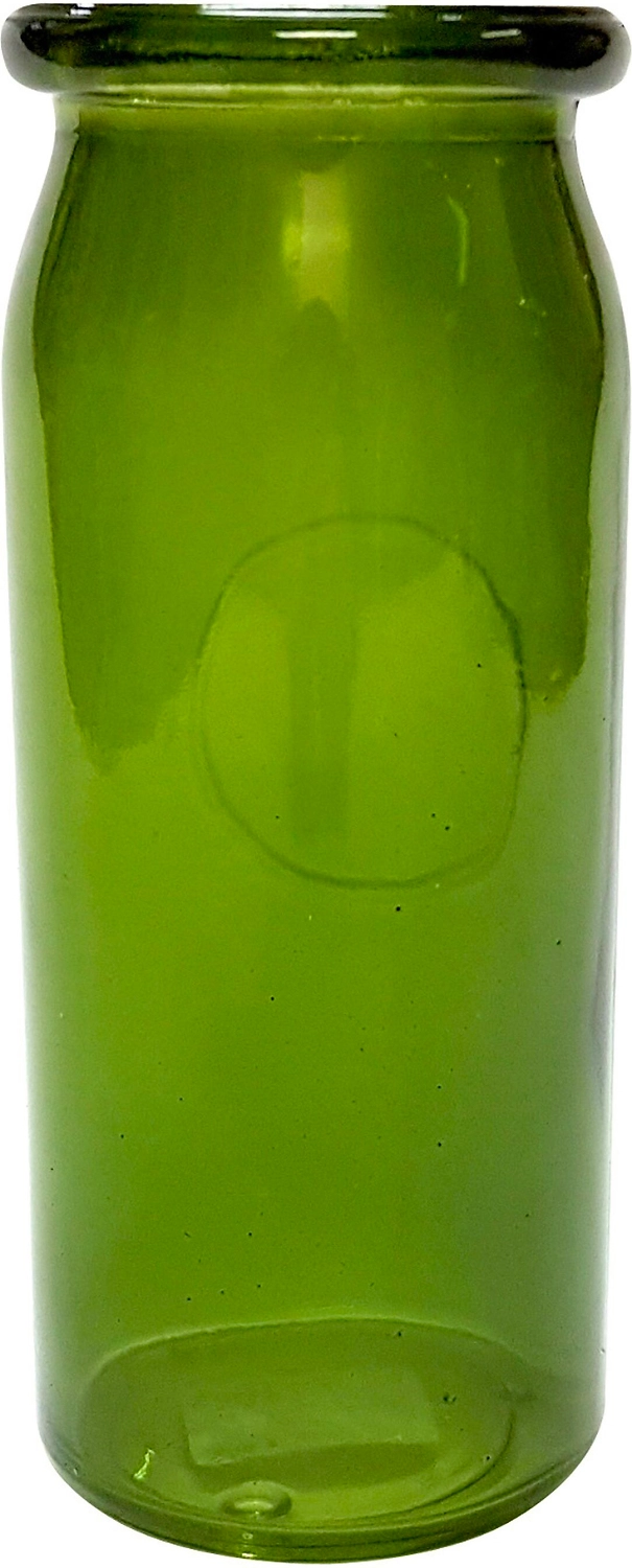Ваза стеклянная Эден зеленая 7,5х18 см