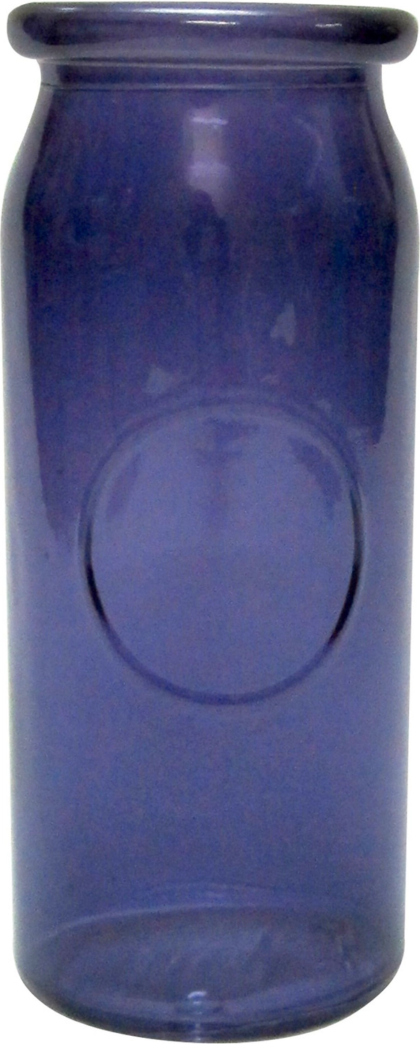 Ваза стеклянная Эден синяя 7,5х18 см