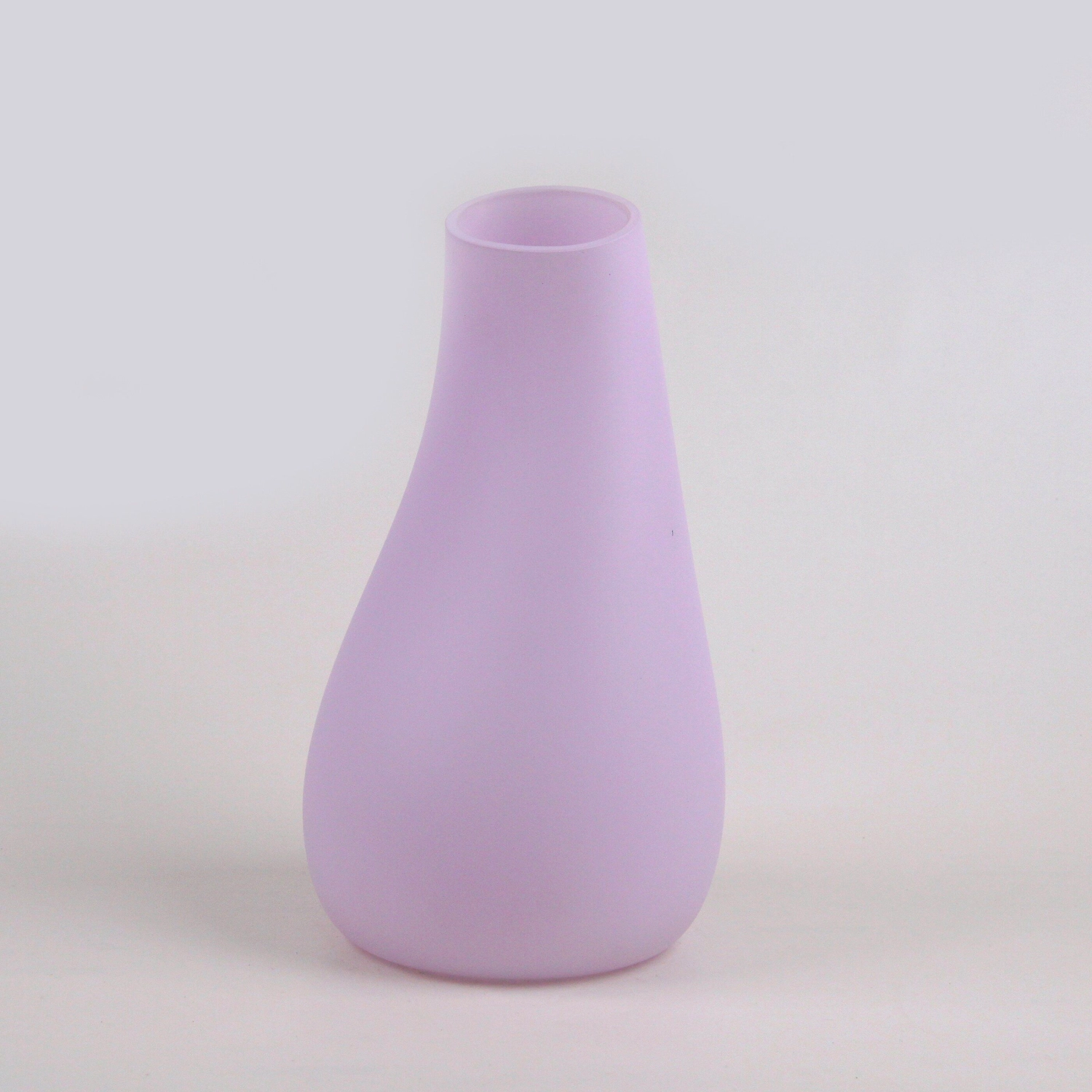 Ваза стеклянная Либеро №1 сиреневая 20х30 см