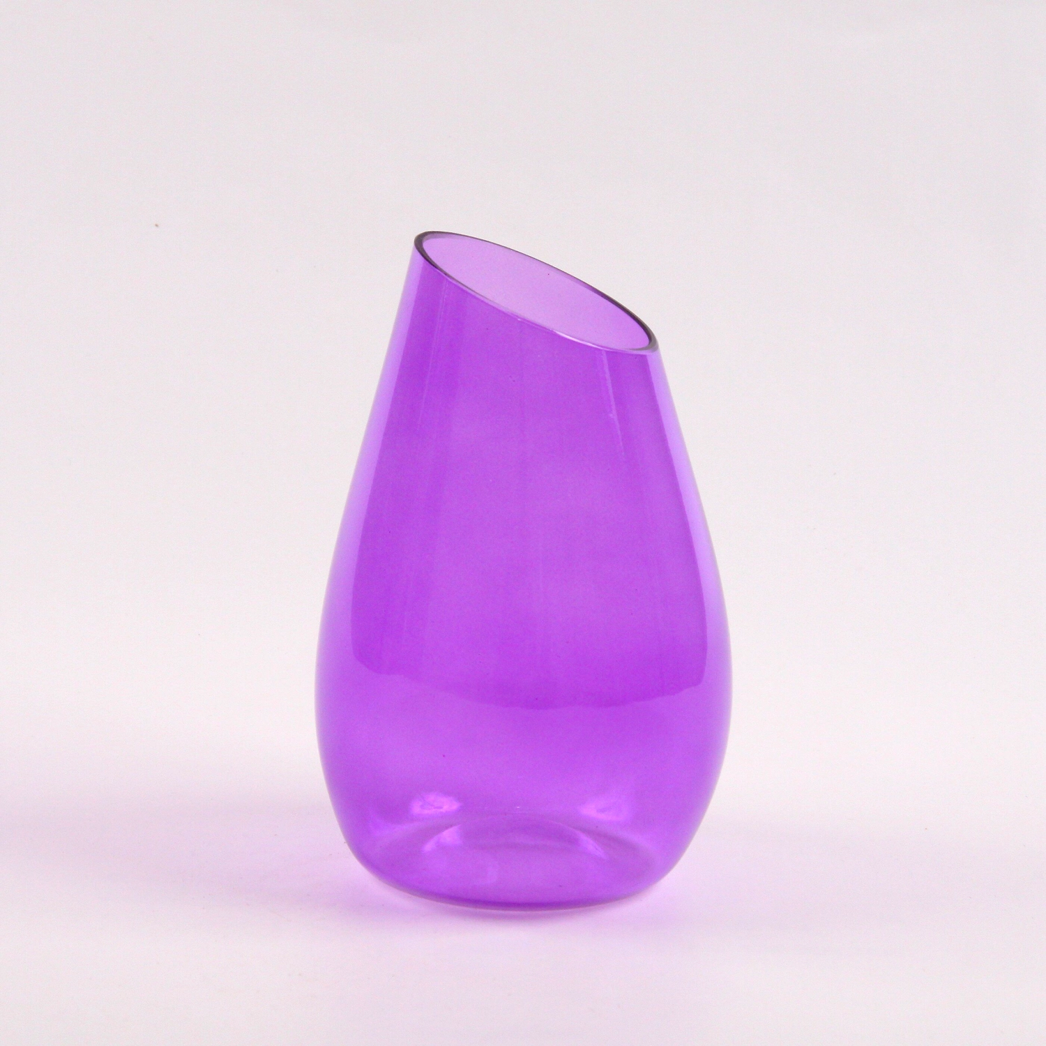 Ваза стеклянная Либеро №3 темно-сиреневая 20х20 см