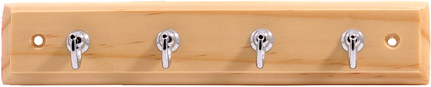 Вешалка для ключей Larvij 4 крючка сосна 4х22 см