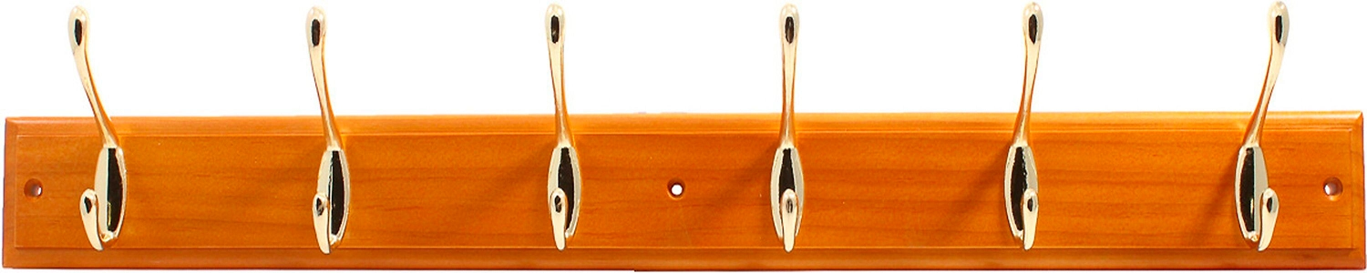 Вешалка Larvij 6 двойных крючков темная сосна 7х68 см