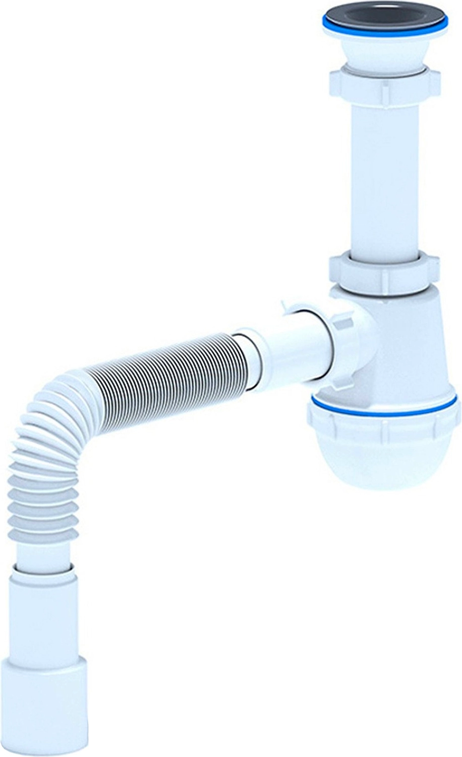 Сифон для мойки АНИ Пласт Варяг 1 1/2" 40 мм с гибким отводом