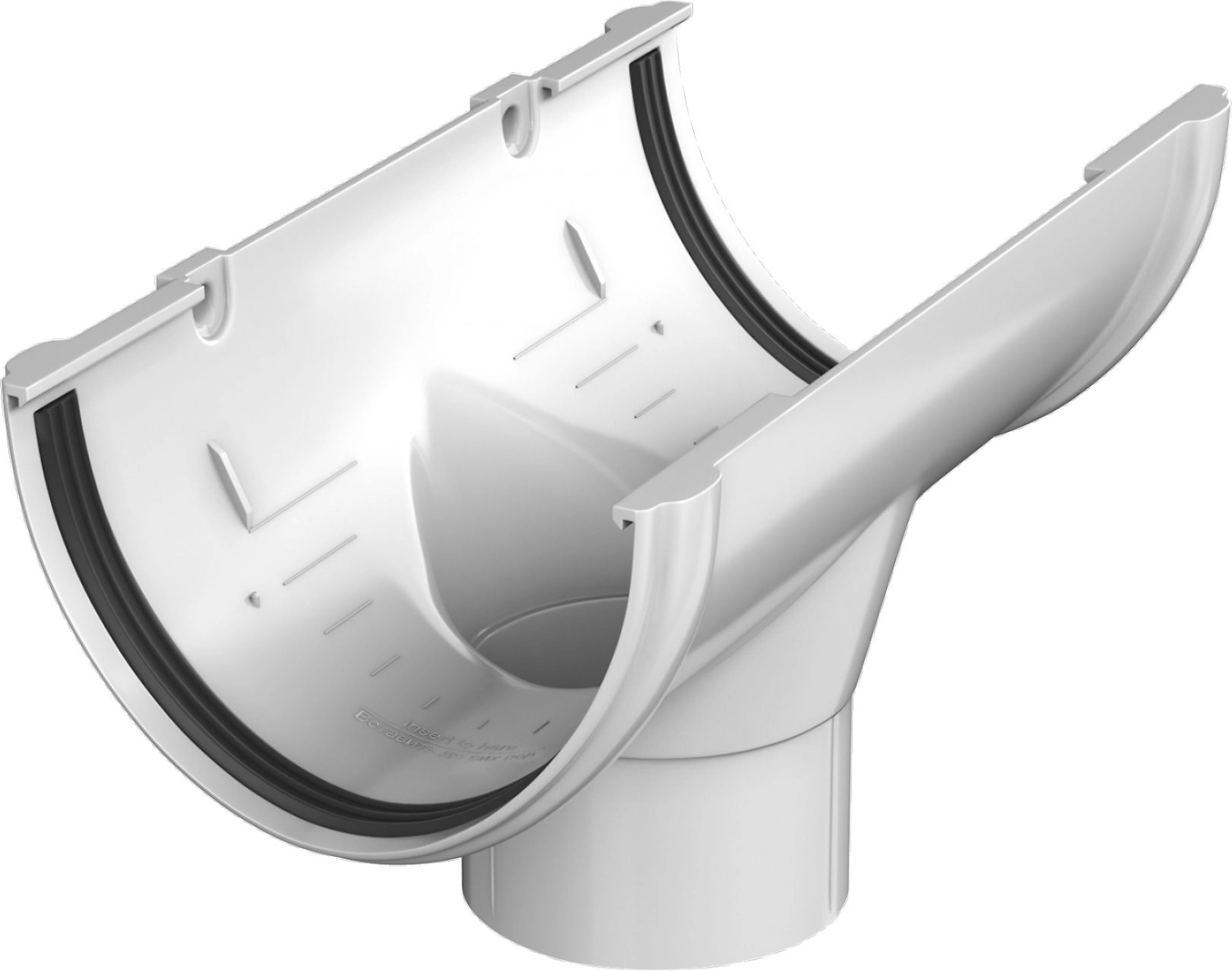 Воронка желоба ТЕХНОНИКОЛЬ RAL 9016 d125x82 мм