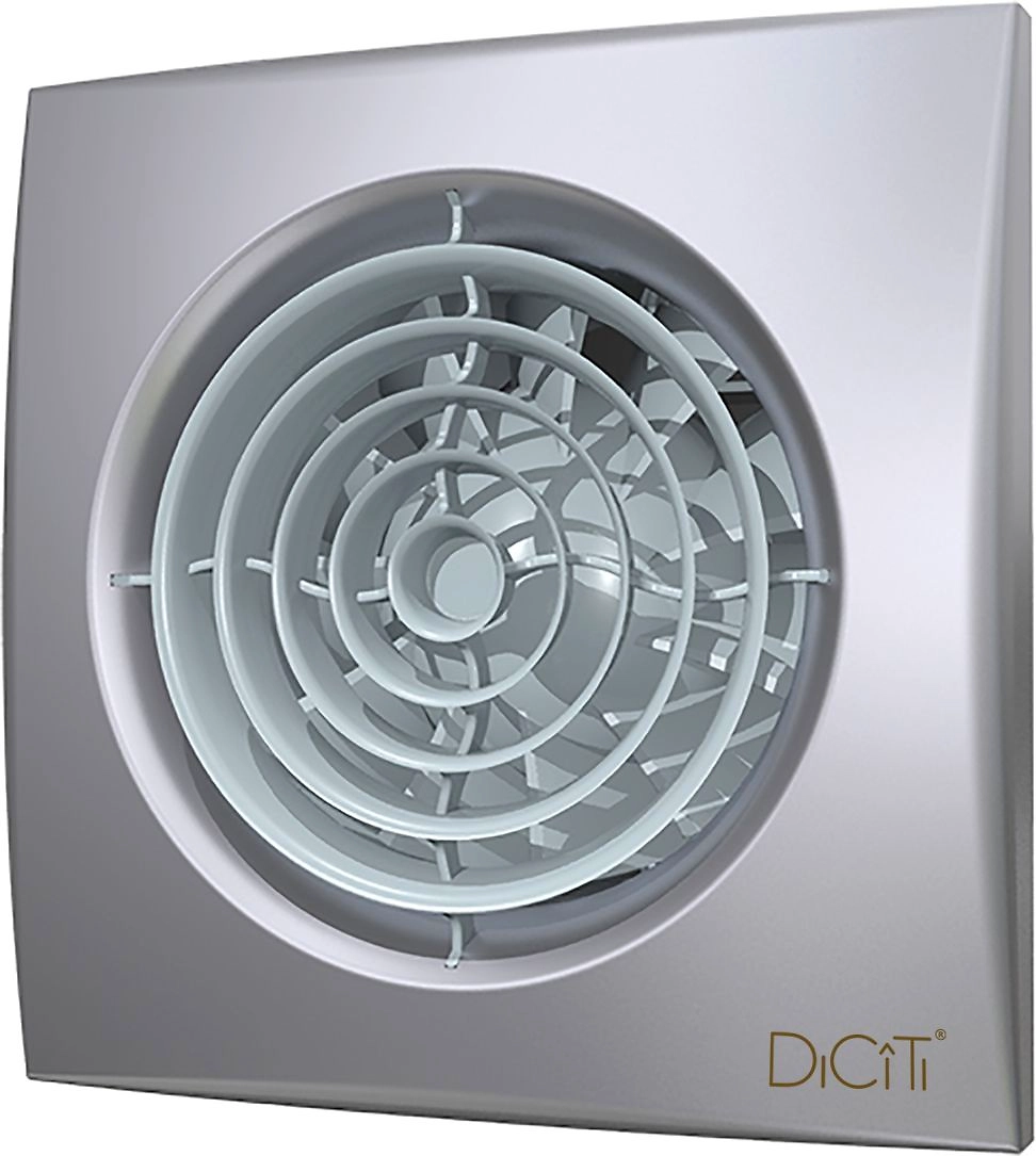Вентилятор осевой DiCiTi AURA 4C вытяжной с обратным клапаном gray metal