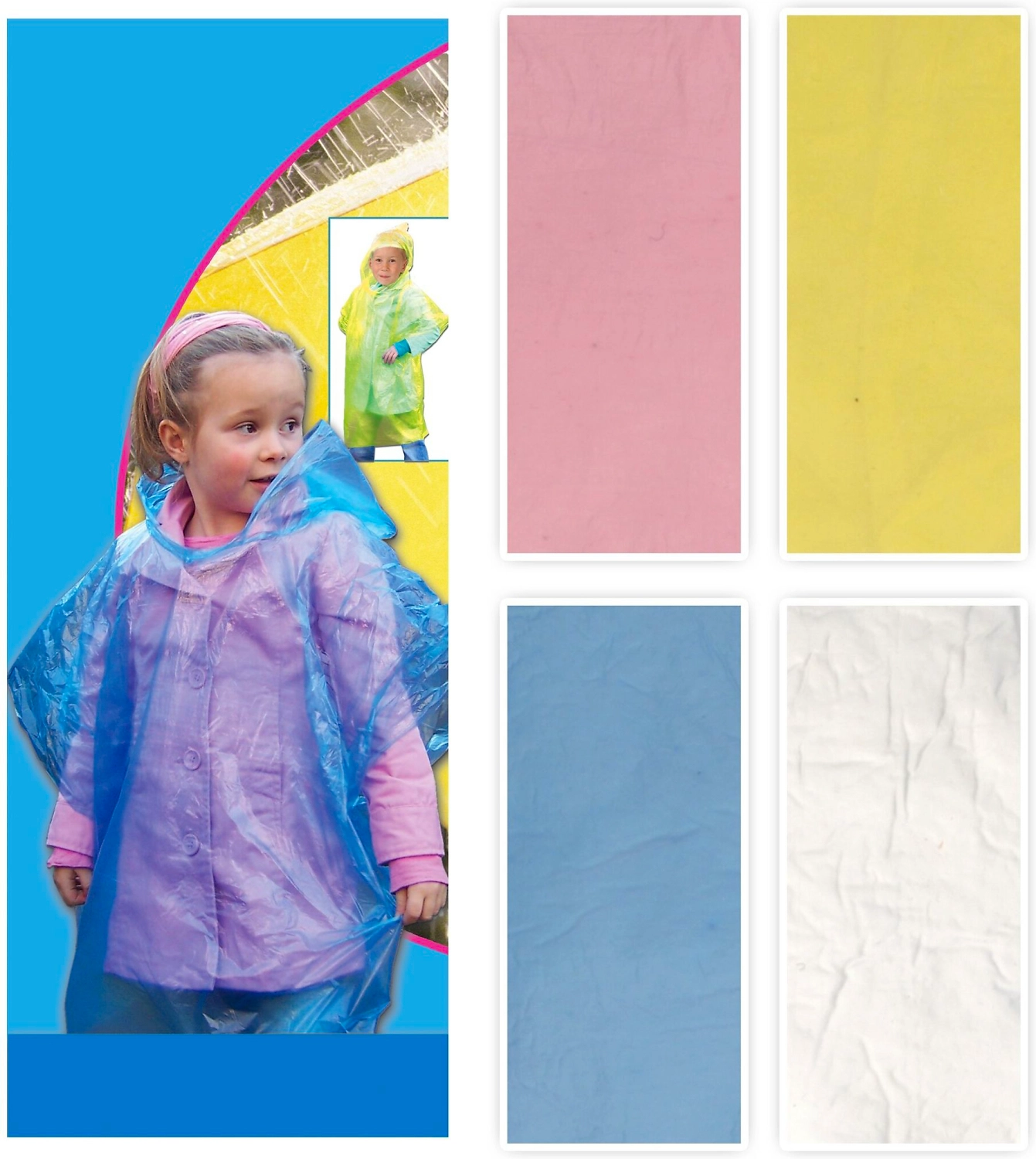 Дождевик-плащ Koopman International полиэтилен детский в ассортименте 