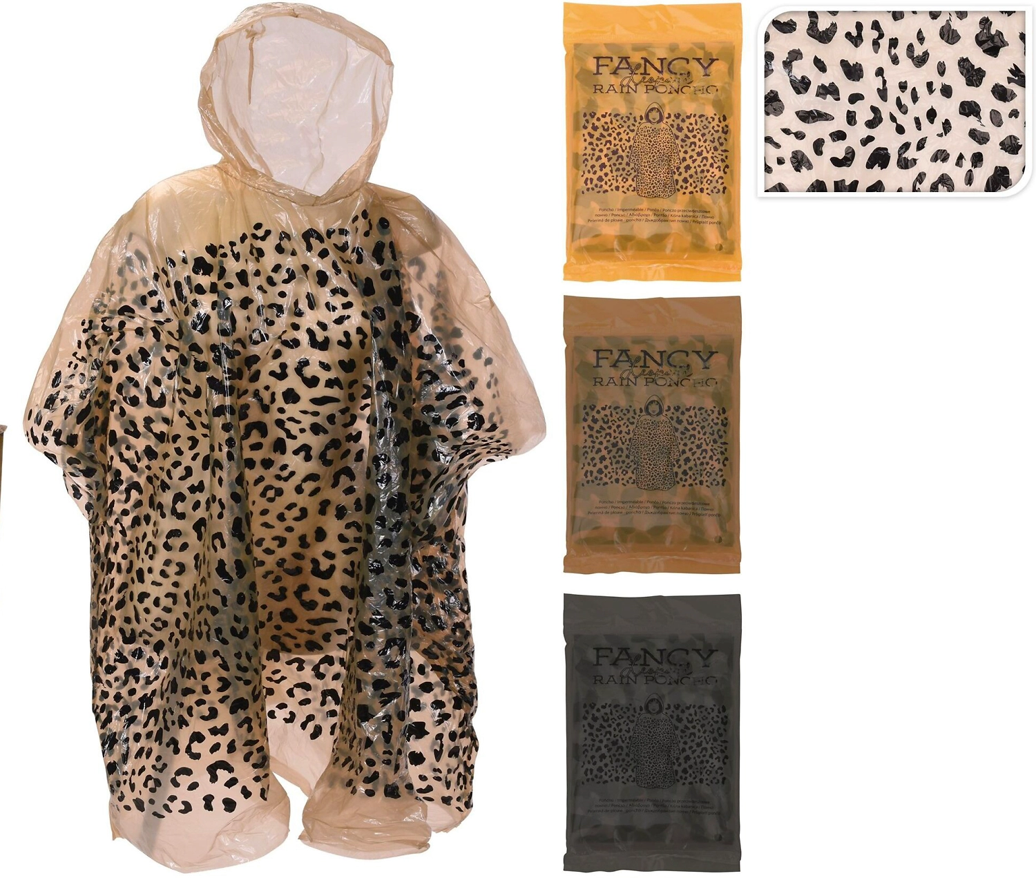 Дождевик-пончо Koopman International полиэтилен Леопард в ассортименте