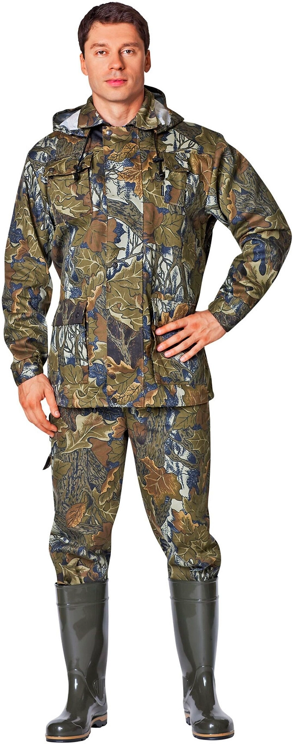 Защитный костюм Егерь мужской куртка/брюки 48-50 188 см камуфляж