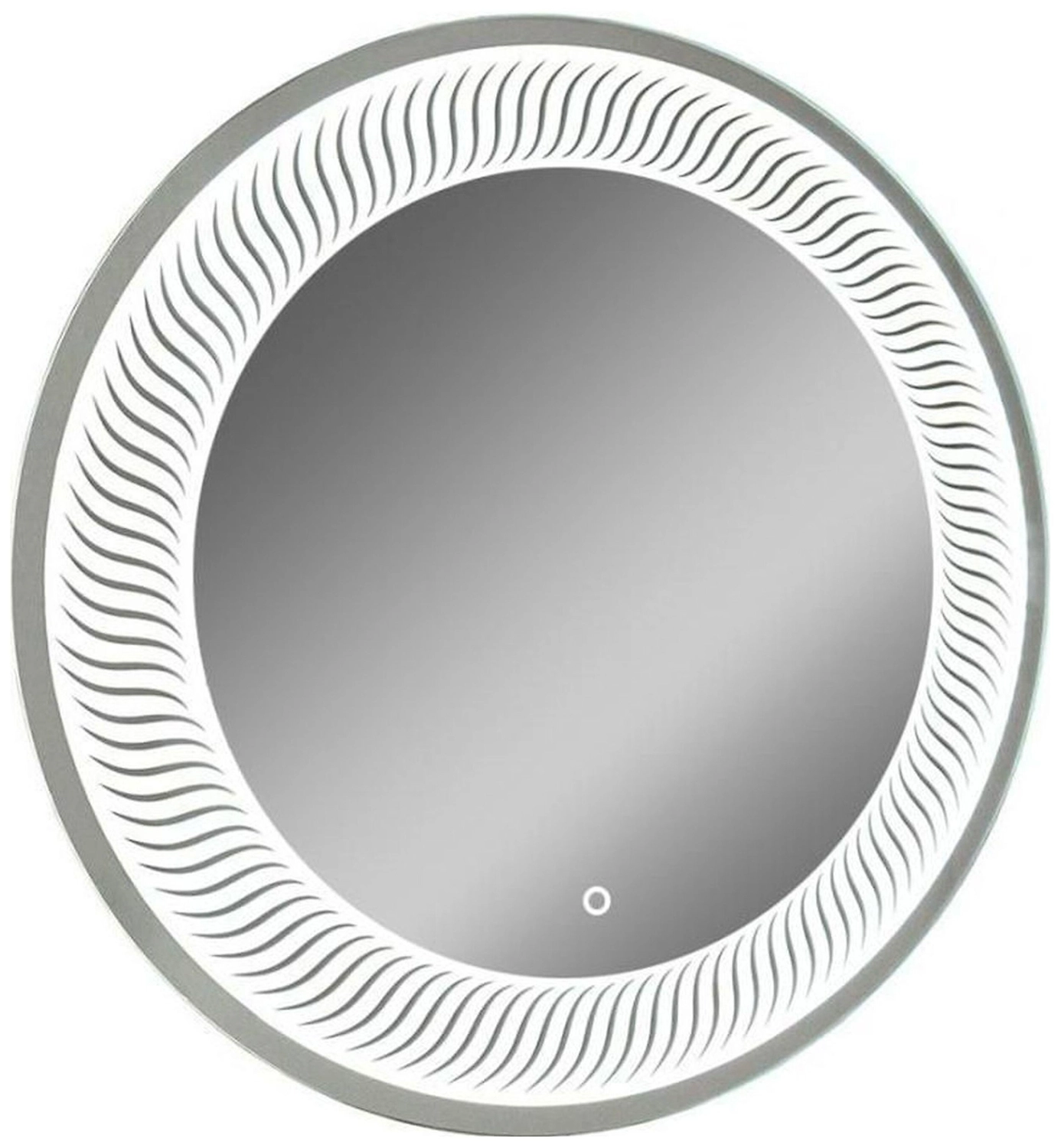 Зеркало для ванной MISTY Стайл 77х77 см с подсветкой белое