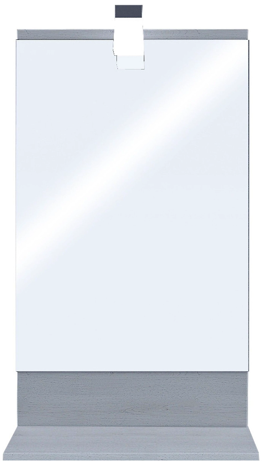 Зеркало для ванной AQUATON Бекка 85х60 см с подсветкой и полкой дуб сомерсет