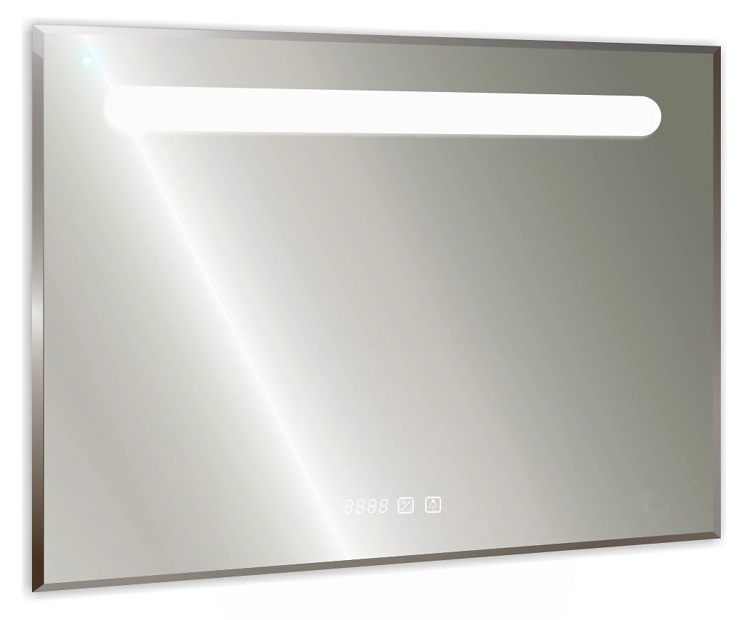 Зеркало для ванной Лада ФР-00001351 91,5х68,5 см с подсветкой и часами