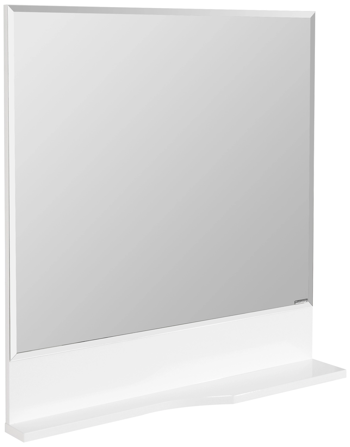Зеркало для ванной AQUATON Инди 86,9х80 см с полкой белое