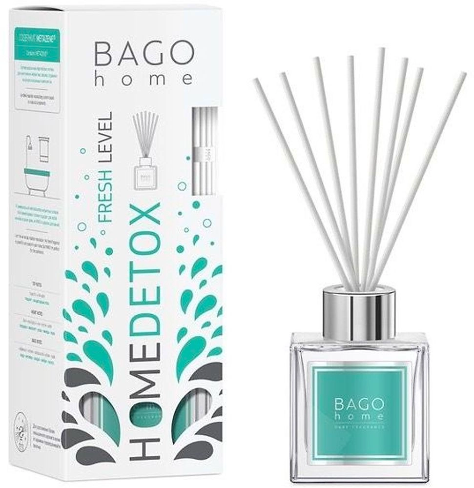 Диффузор ароматический BAGO home нейтрализатор запахов свежий 50 мл