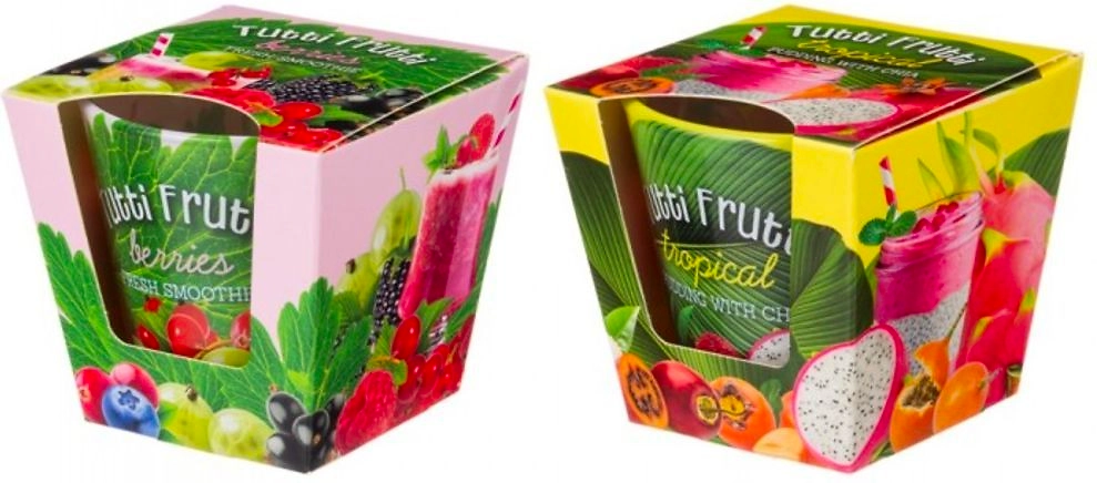 Свеча ароматизир BARTEK тутти фрутти 9х9х7 см