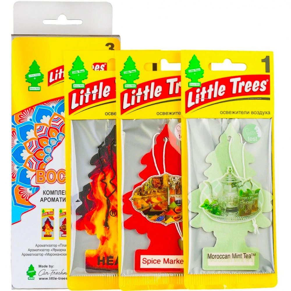 Комплект ароматизаторов Little Trees (3 шт.) ёлочка "Восток"