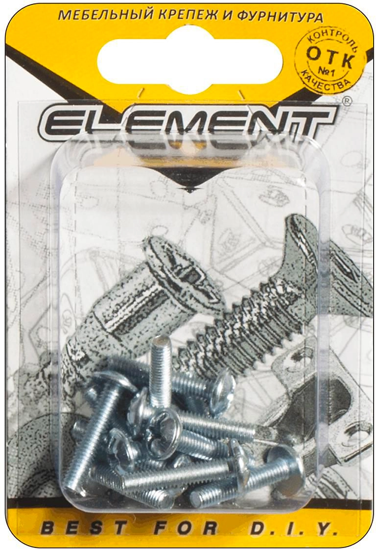 Винт DIN 967 Element крестообразный М4х20 мм 12 шт