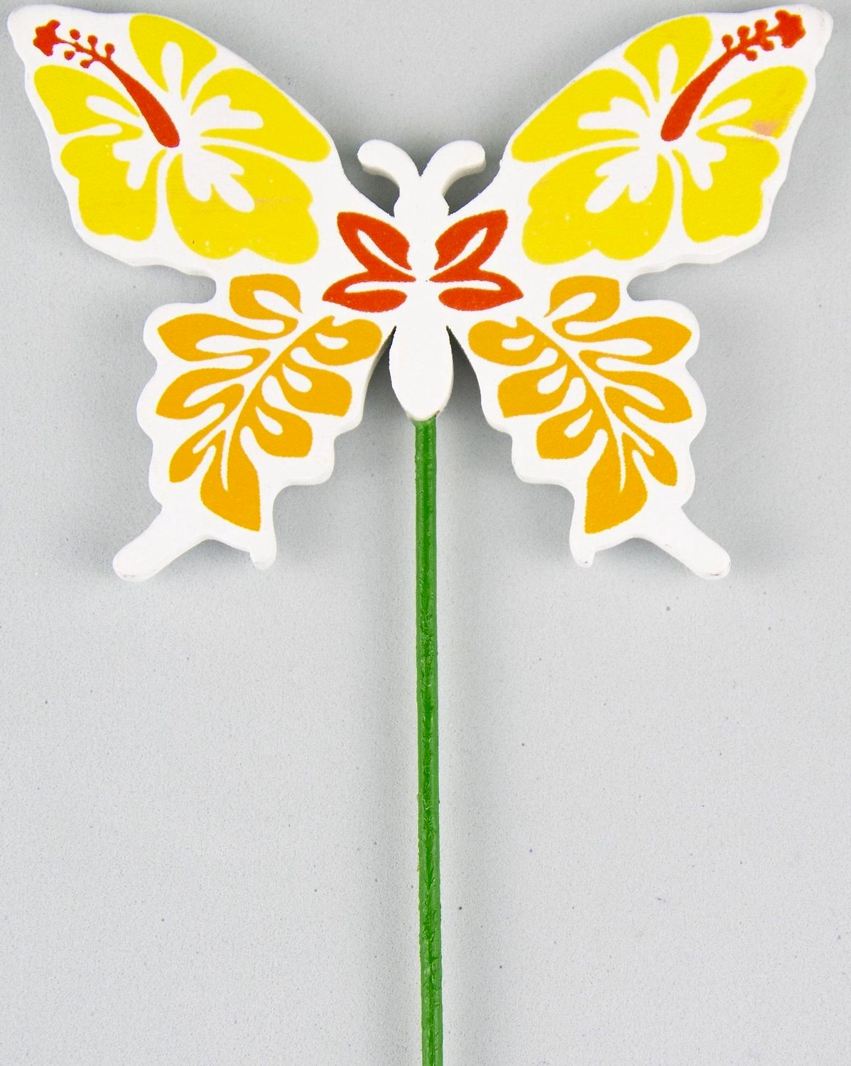 Топпер для декора бабочка желтый 8х20 см