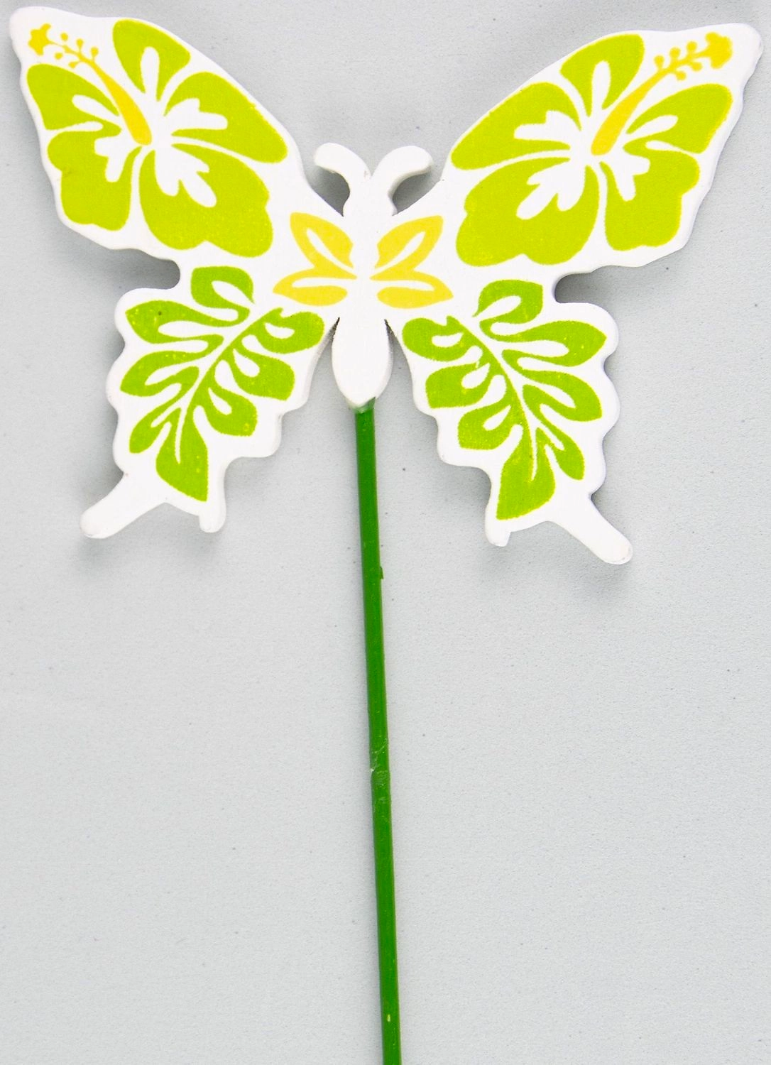 Топпер для декора бабочка зеленый 8х20 см