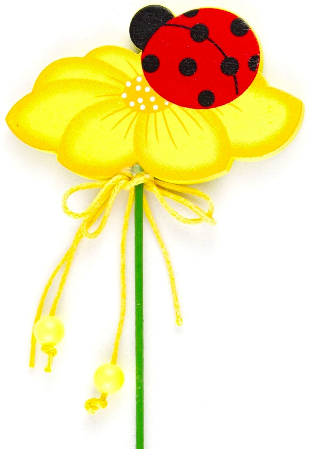 Топпер для декора цветок желтый 8х20 см  FH21043Y