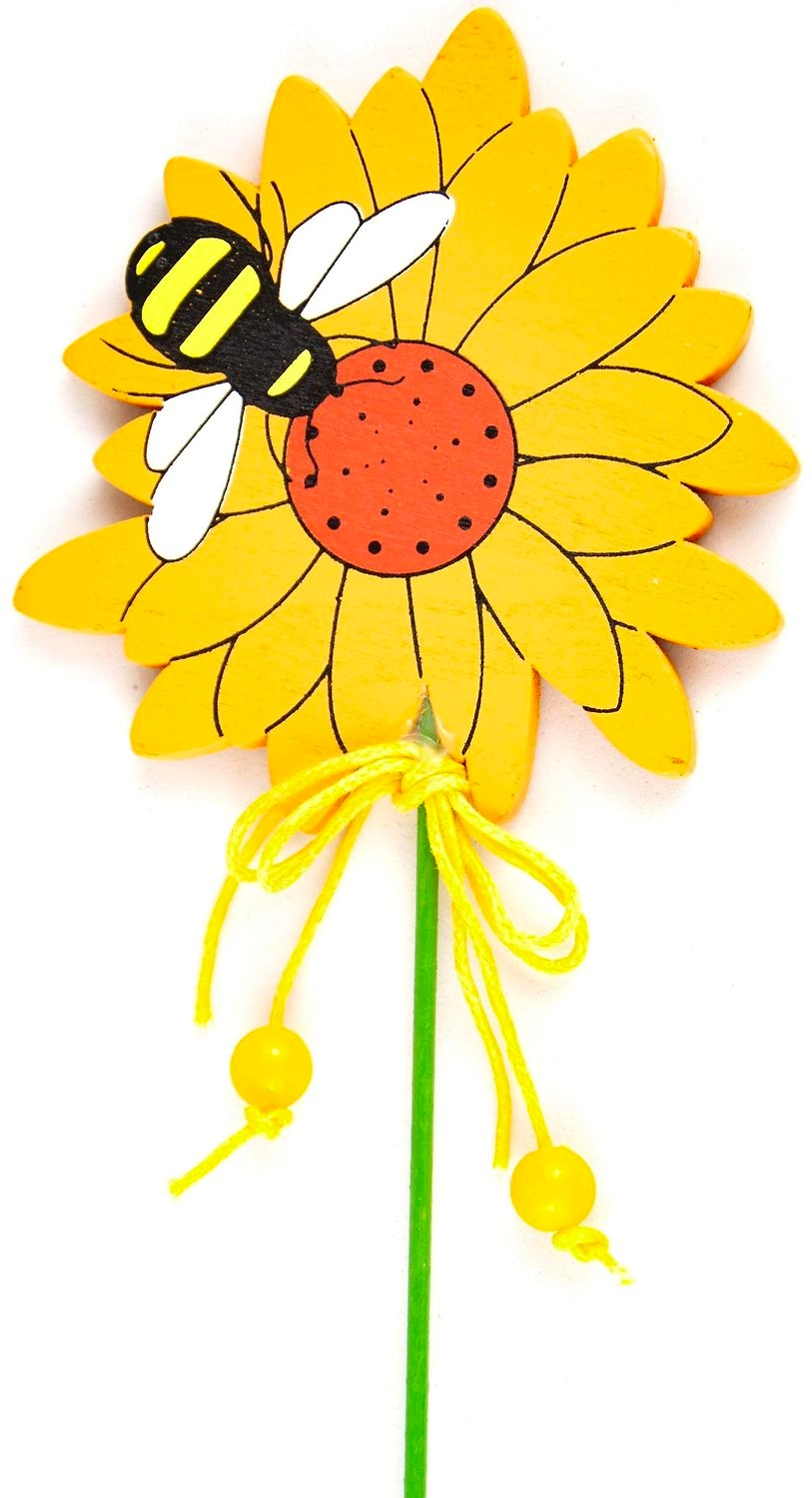 Топпер для декора цветок оранжевый 8х20 см FH21045O