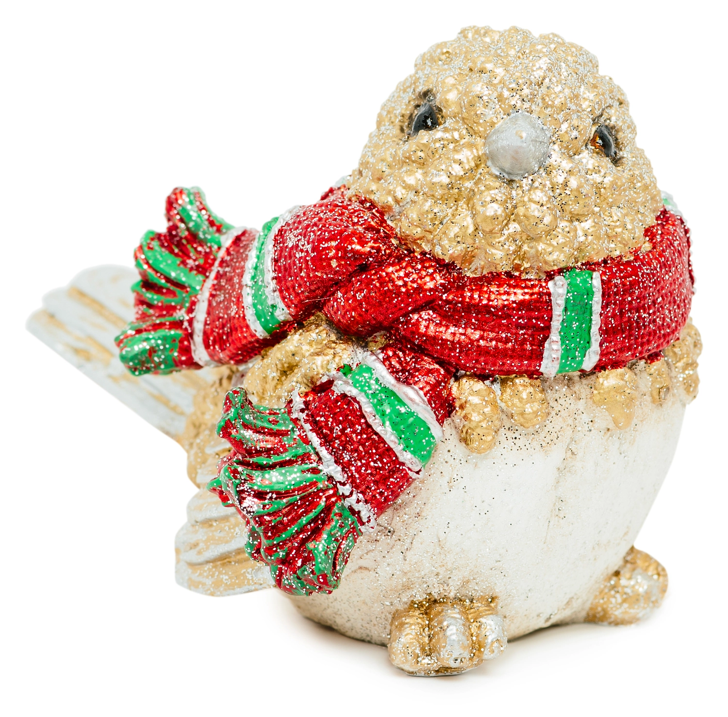 Фигура декоратив. Воробей золото 9 см