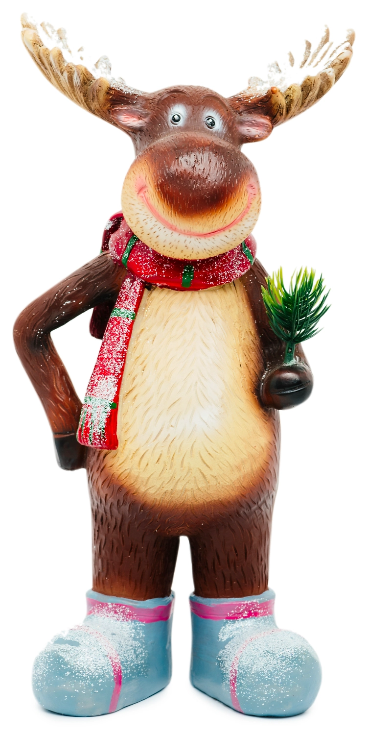 Фигура декоратив. Лось в шарфике 30 см