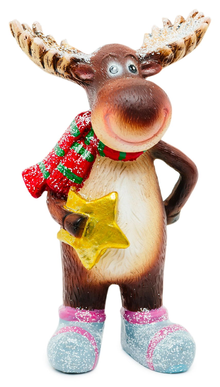 Фигура декоратив. Лось со звездой 17 см
