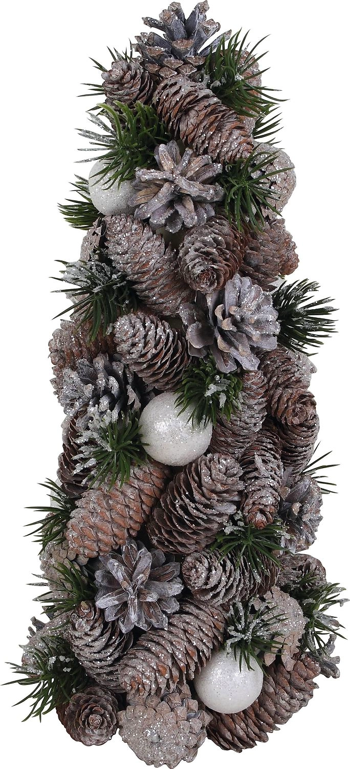 Фигура новогодняя елка из шишек 34 см