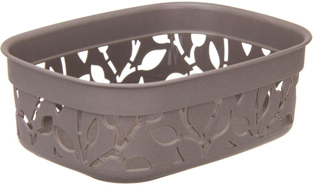 Коробка для вещей IDEA Флора Серый М 2360.2 19х14х6,5 см