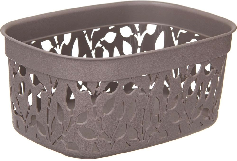 Коробка для вещей IDEA Флора Серый М 2361.2 24х18х11 см