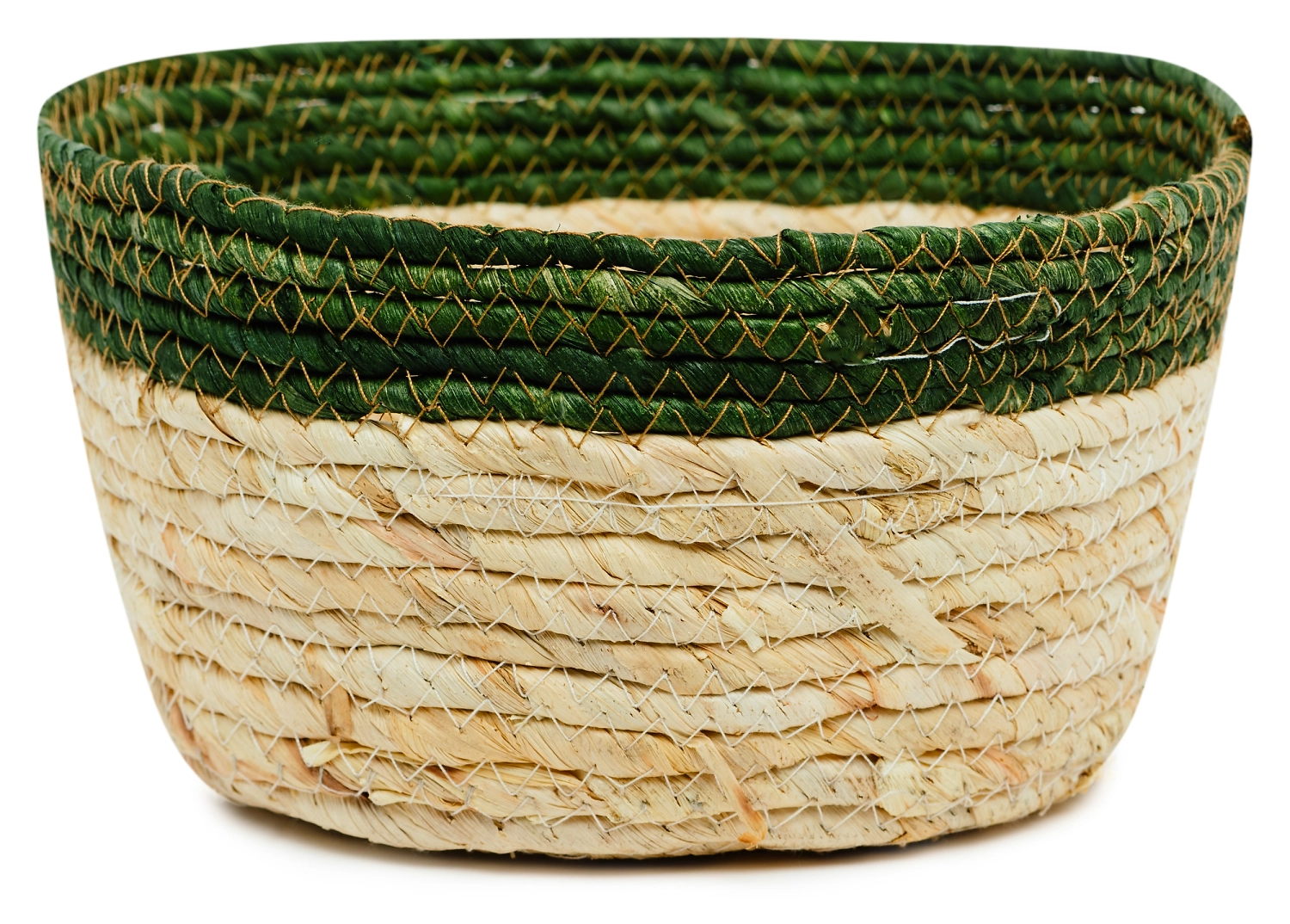 Корзина средняя плетеная солома 26x26x13сm