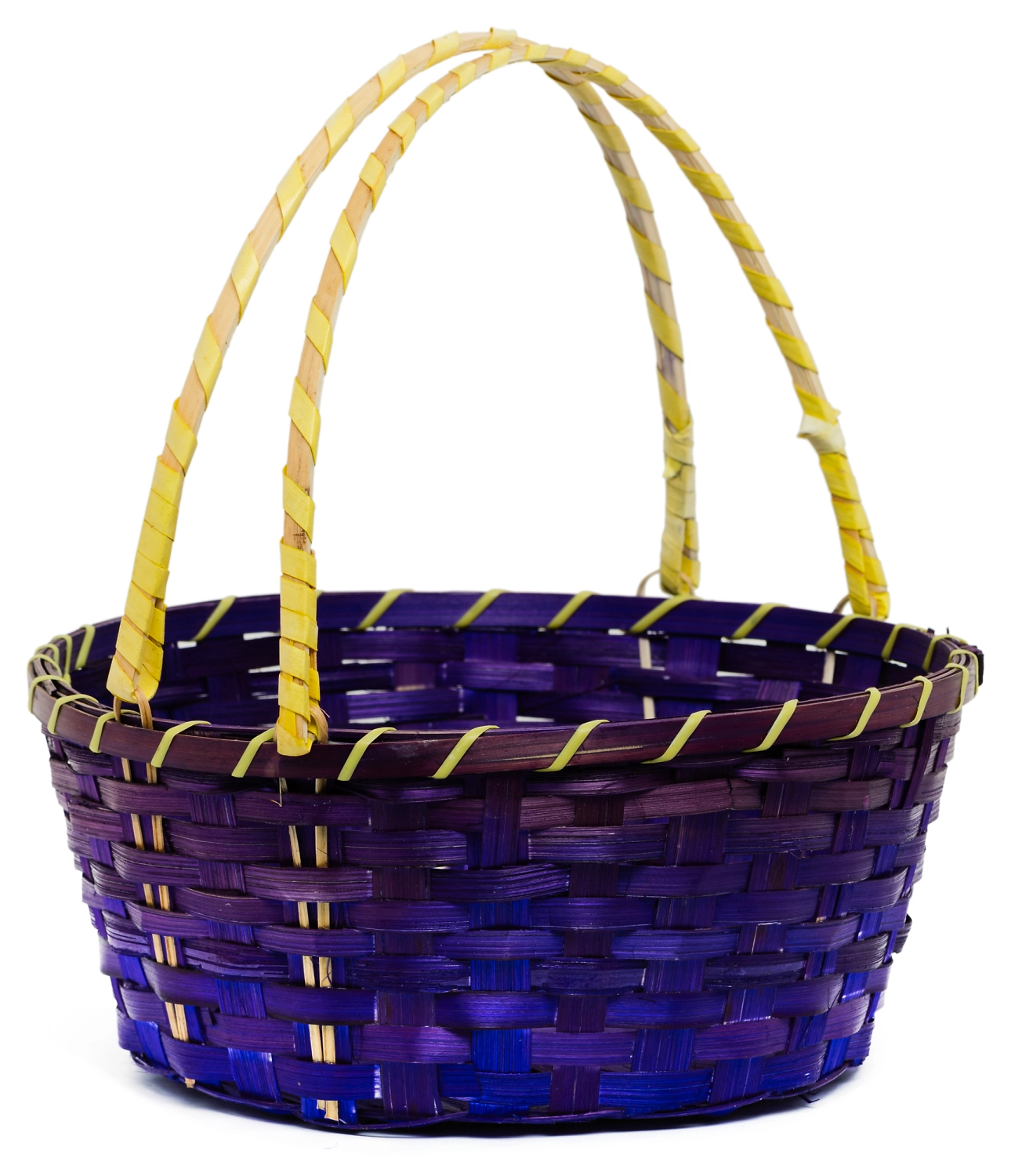 Корзина бамбук с ручкой фиалетовая D28 H30