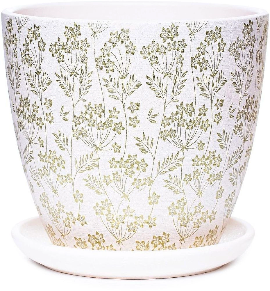 Горшок керамический Луг золотой D18H15