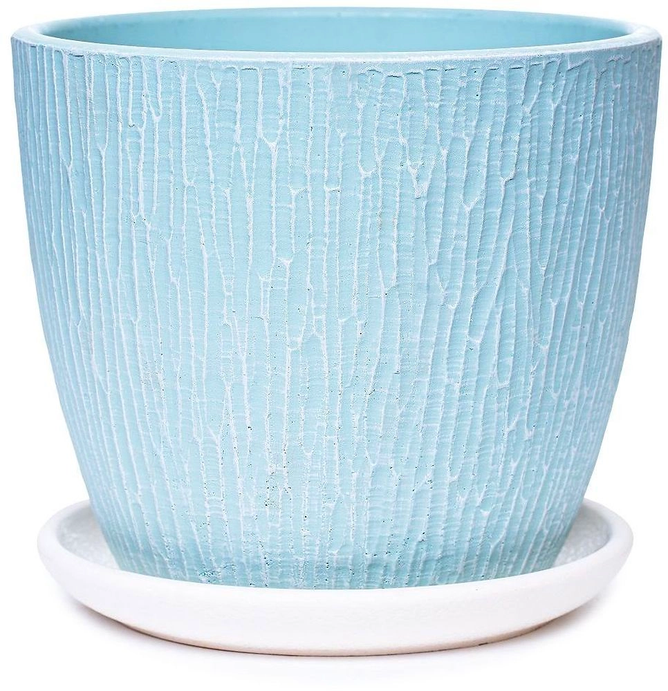 Горшок бетонный маракуйя бирюзовый D21H18