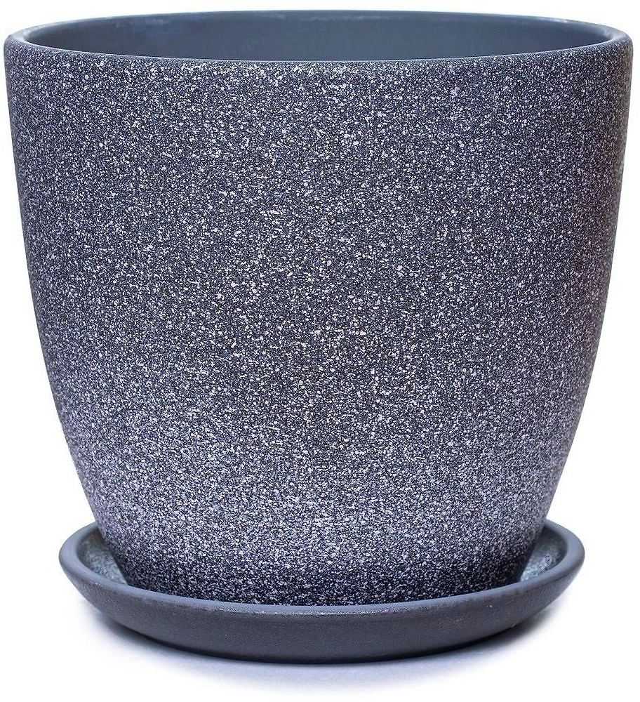 Горшок бетонный гранит аметист D24H24
